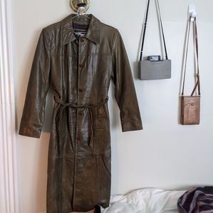 Wilson Maxima NWOT Vintage Leather Trenchcoat!